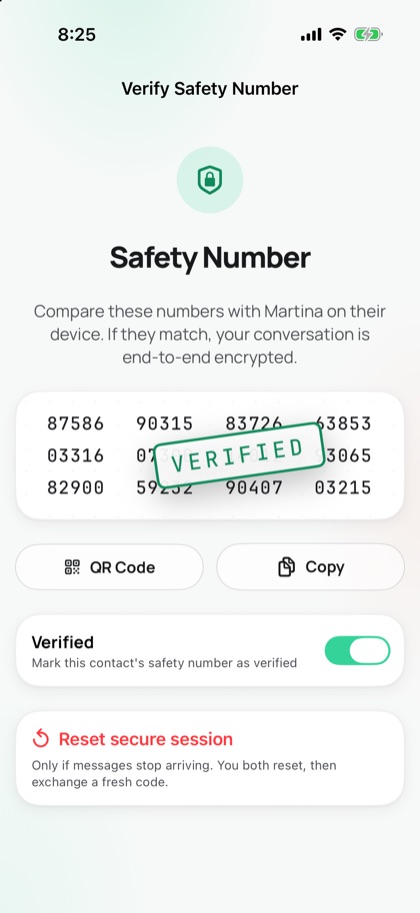 Safety number