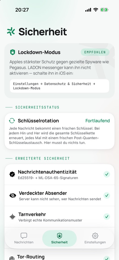 Sicherheitsübersicht